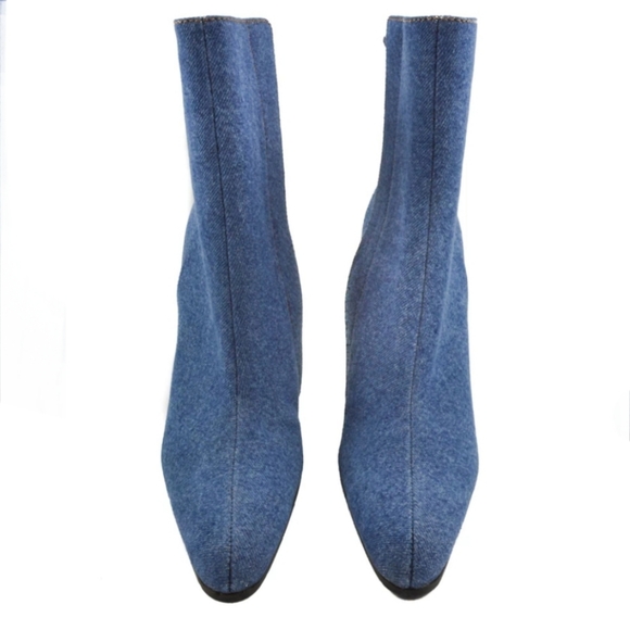 Balenciaga Denim Heel Ankle Boots Sz 6.5 - Picture 7 of 8